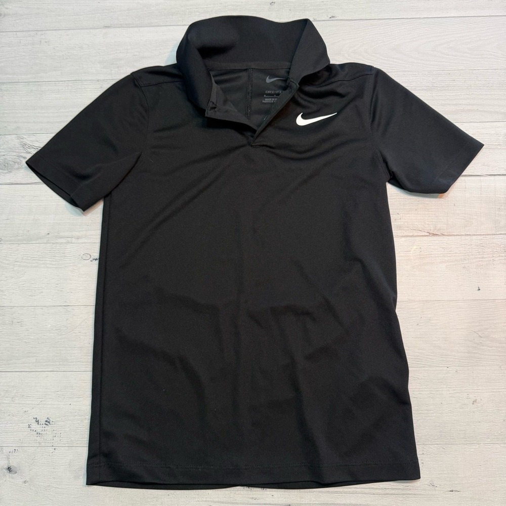 Nike kids black polo shirt youth small